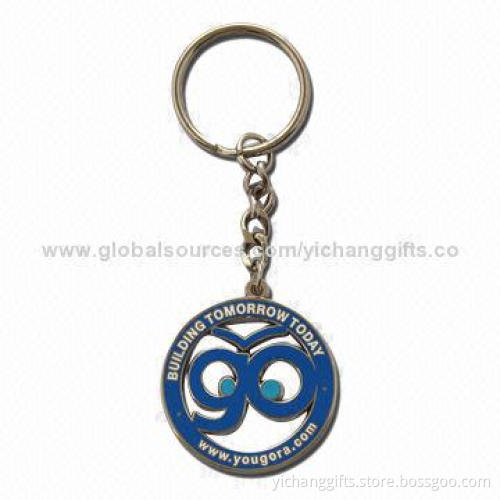 Gold-plated Keychain, Hard and Soft Enamel, Silver Plating, for Young, Various Attachment
